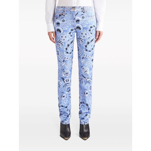 Etro Women Printed Denim Jeans